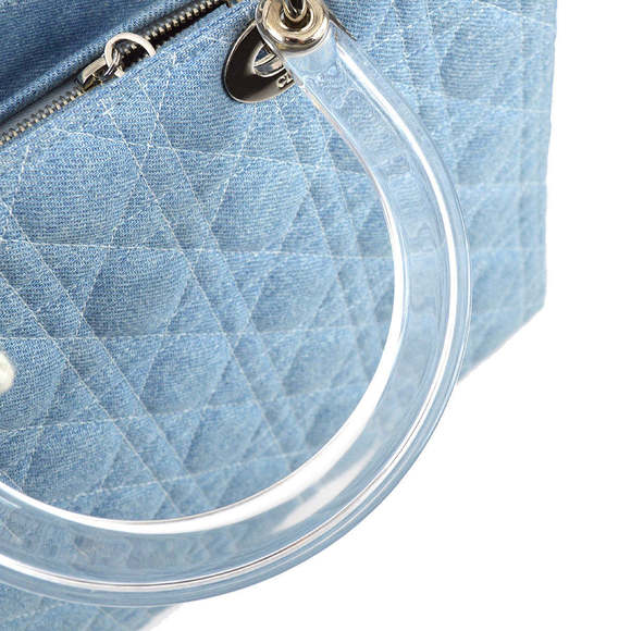 CHRISTIAN DIOR 1999 Large Denim Lady Dior Bag 120531 - Picture 3 of 10
